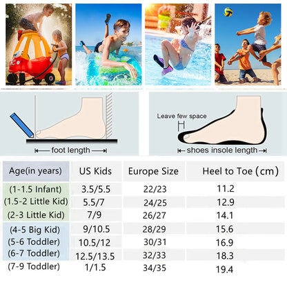 Kids Quick-Drying Aqua Beach Shoes: Girls' Swimming Shoes & Boys' Soft Indoor Slippers - Snorkeling Swim Socks