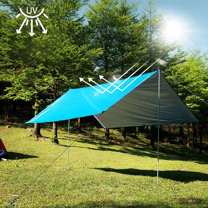 Waterproof Tent Tarp Rain Sun Shade - Hammocks Shelter for Camping & Survival - Picnic Awning Cover - Outdoor Hiking Accessories