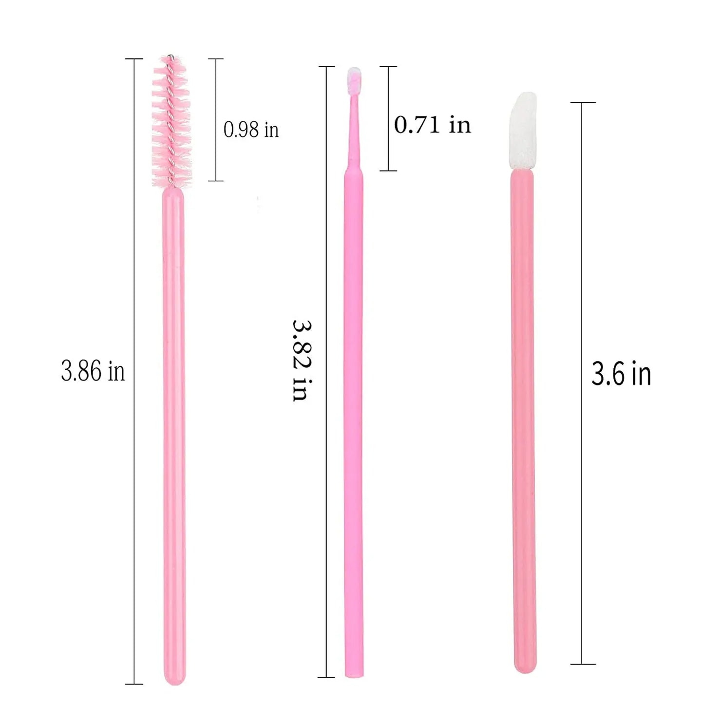 200pcs Disposable Makeup Brushes Set: Mascara Wands, Lip Brushes, Microbrush Applicators - Essential Tools for Eyelash Extension and Eyebrow Makeup