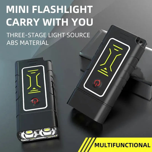 Dual Core LED Flashlight - Waterproof, Lightweight, Rechargeable Outdoor Camping Light with Long-Range & Keychain