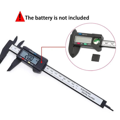 Electronic Digital Caliper - 150mm/100mm Carbon Fiber Dial Vernier Gauge, Micrometer Digital Ruler Measuring Tool