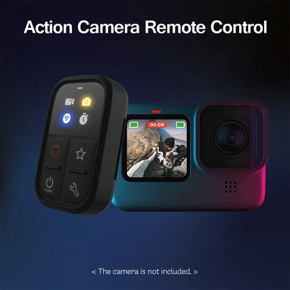 Andoer Wireless Remote Control Smart for GoPro Hero 12/11/10/9/8/Max Camera - LED Colorful Screen, Built-in Battery - 50M Distance