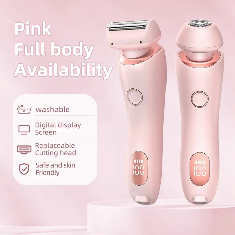 Painless Hair Removal Epilator - USB Rechargeable Trimmer for Women, Body, Face, Leg, Armpit, Bikini, and Pubic Shaver