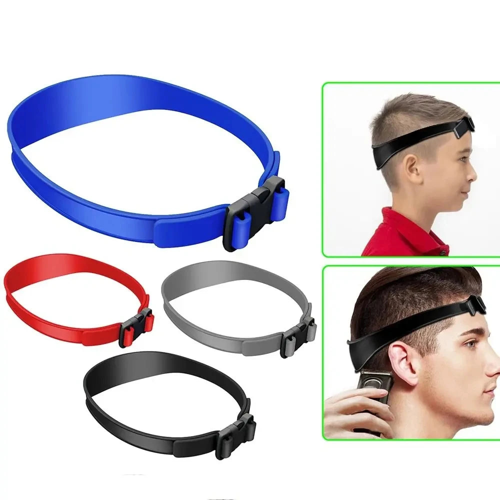 Adjustable Home Hair Trimming Headband | Silicone Neckline Shaving Template for Haircuts | Curved Hair Cutting Guide for Styling