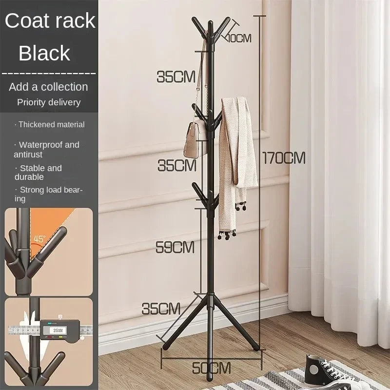 Floor Standing Clothes Rack - Tree Branch Shape, Multi-Hook Design, Mobile and Convenient Coat Rack for Home Living Room Clothing Storage