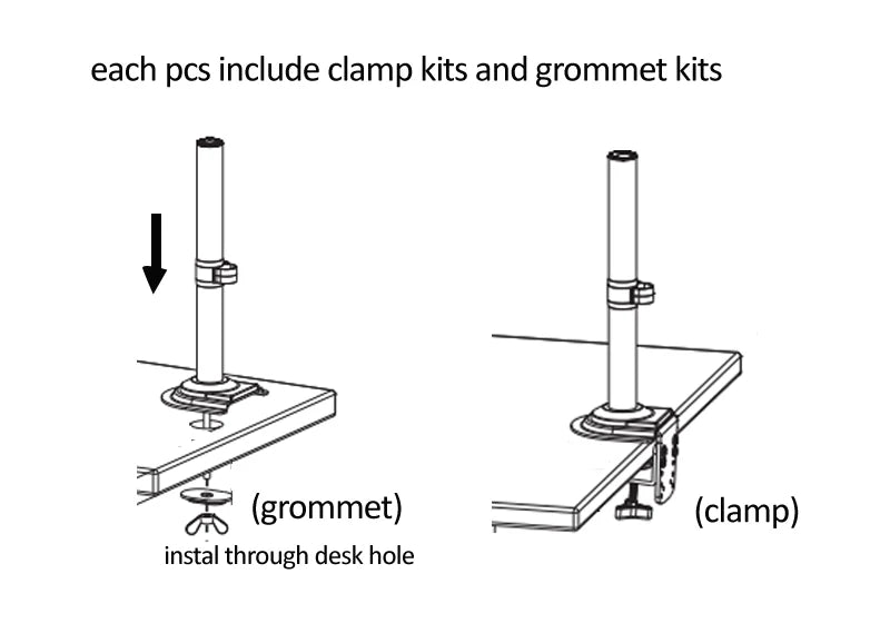 NB NEW H180 Double Monitor Desk Mount Arm Gas Spring Full Motion - Fits 22"-32" Screens, Supports 2-12kg, Dual Arm Clamp Bracket