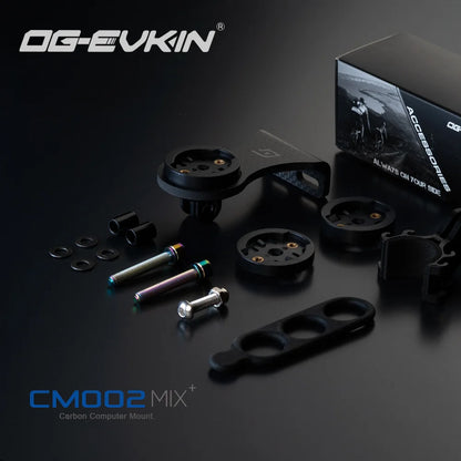 OG-EVKIN CM-02+ Carbon Bike Stem Extension | Computer Mount Code Table Rack for GPS/Bike Computer/Camera/Light | Bicycle Accessories