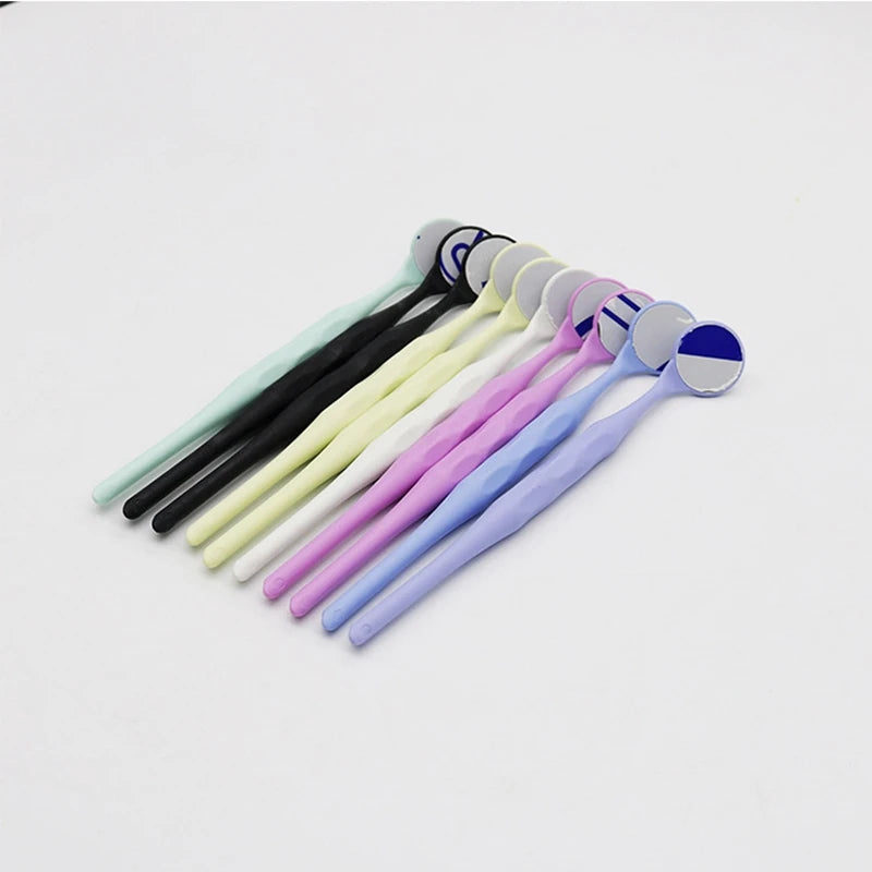 AG 10pcs/Box Dental Double-Sided Mouth Mirrors - Autoclavable Surface Exam Reflectors with Handle for Oral Tooth Whitening