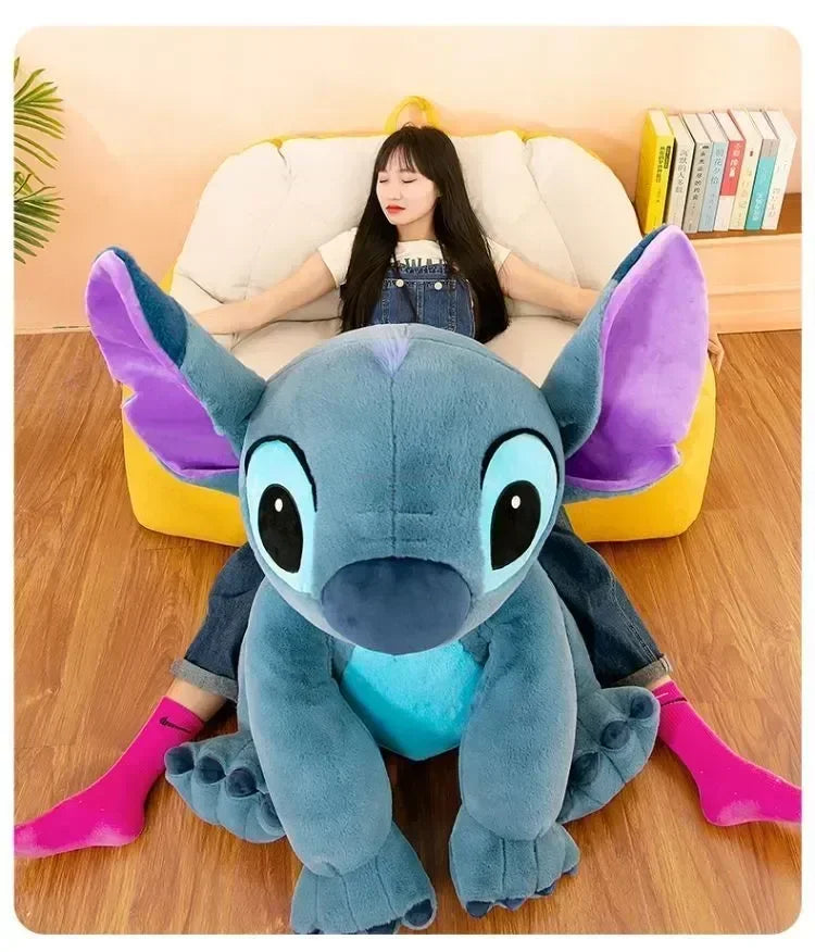 Disney Lilo and Stitch Giant Plush Doll - 30cm to 80cm Cartoon Animal Stuffed Toy, Soft Couple Sleeping Pillow, Ideal Gift