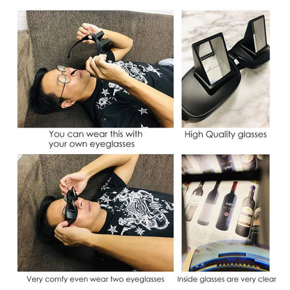 Periscope Prism Spectacles for Horizontal Reading and TV Viewing – A Lazy and Creative Solution