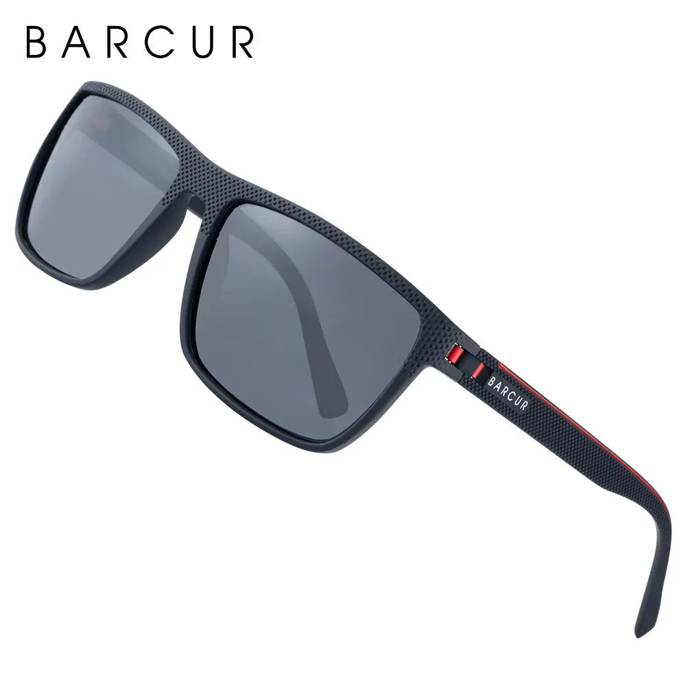 BARCUR TR90 Polarized Sunglasses - Lightweight Sports Eyewear for Men & Women, Oculos UVAB Protection