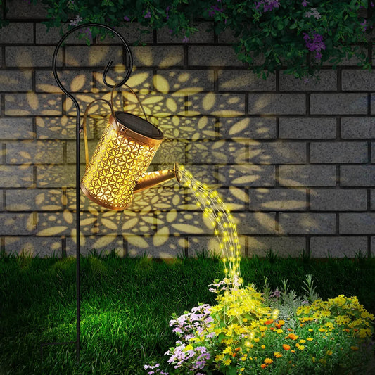 Solar Watering Can Lights: Cascading Light Waterfall Décor - Waterproof Solar Garden Hanging Light for Stunning Outdoor Decoration