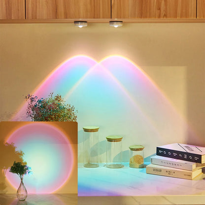 Wireless Sunset Lamp Night Light Projector – LED Wall Lamp for Home Decoration, Ideal for Room, Kitchen, and Bedroom