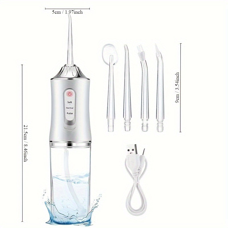 Electric Water Flosser: Intelligent Pressure Control, 360° Rotatable Nozzle, Oral Irrigator for Deep Teeth & Gum Cleaning - Coral Powder & Mint Green, Perfect for Father's Day Gift