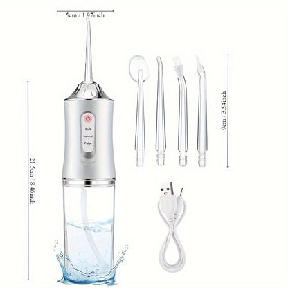 Electric Water Flosser: Intelligent Pressure Control, 360° Rotatable Nozzle, Oral Irrigator for Deep Teeth & Gum Cleaning - Coral Powder & Mint Green, Perfect for Father's Day Gift