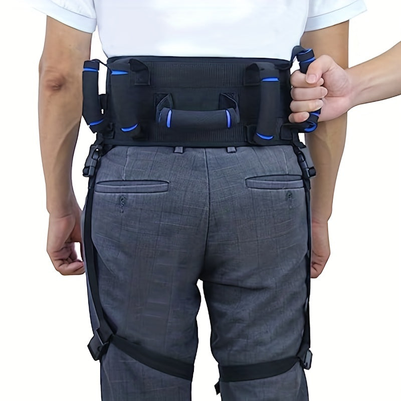 Upgraded Gait Belt with 7 Rubber Handles - Ideal Transfer Belt for Seniors and Elderly