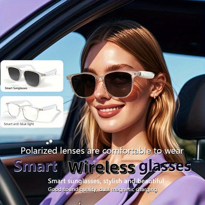 New Smart Photo-Taking Glasses - Outdoor Sports, Music, Calls, Remote Control Photography, Built-in Microphone and Speaker, Noise Reduction, AI Voice Assistant, Compatible with iPhone/Android