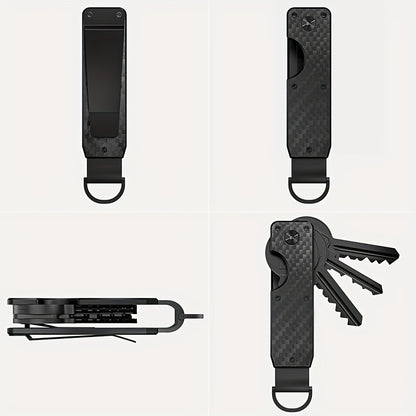 Sleek Aluminum Key Organizer by FOREVER MIYIN - Compact, Lightweight and Portable Minimalist Key Holder for Men and Women