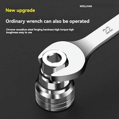 WOLLFAN Adjustable Socket Wrench – Multi-Functional Hex Screw and Nut Tool Set – Durable Metal with Paint Finish