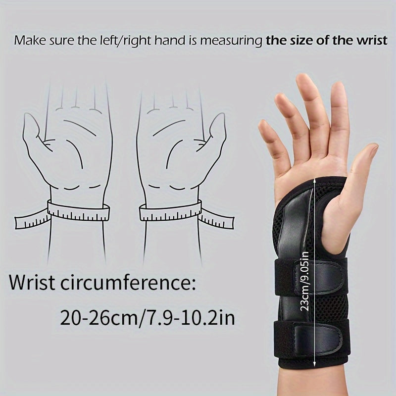 Wrist Brace for Carpal Tunnel – Adjustable Night Support with Splint, Hand Brace for Tendinitis and Arthritis, Unisex