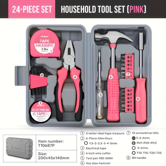 Multi-Functional Household Hardware Tool Set - Pliers, Tape Measure & Home Maintenance Toolbox, Ideal for Car & Emergency Situations