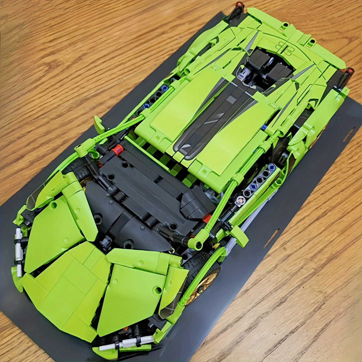 1300+pcs Limited Edition Green Supercar Building Set - Premium ABS Collectible Model Kit, Perfect for Display and Gifting for Halloween and Christmas