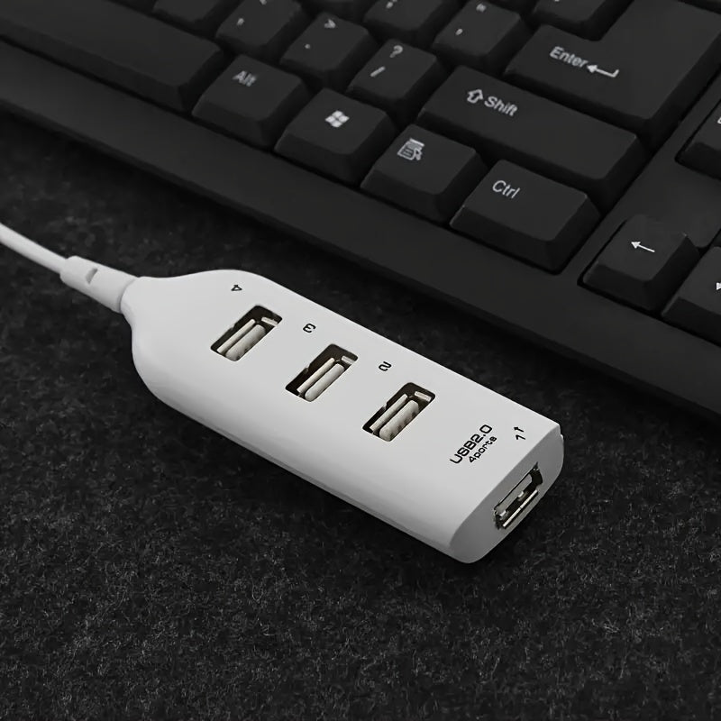 Micro USB Hub 2.0 - 4-Port High-Speed USB Splitter for PC and Computer Accessories