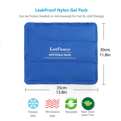 LotFancy Ice Pack for Injuries - Reusable Large Hot & Cold Pack for Therapy - Heating/Cooling Gel Pad for Back, Shoulder, Waist Sprains, Muscle and Joint Pain Relief