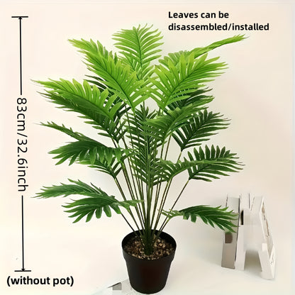 2 Pieces Realistic Artificial Plants - 32.68 Inch Long Stemmed with Large Leaves | High-End Indoor/Outdoor Decoration | Perfect for Weddings, Hotels, Gardens, Photography, Halloween, Christmas