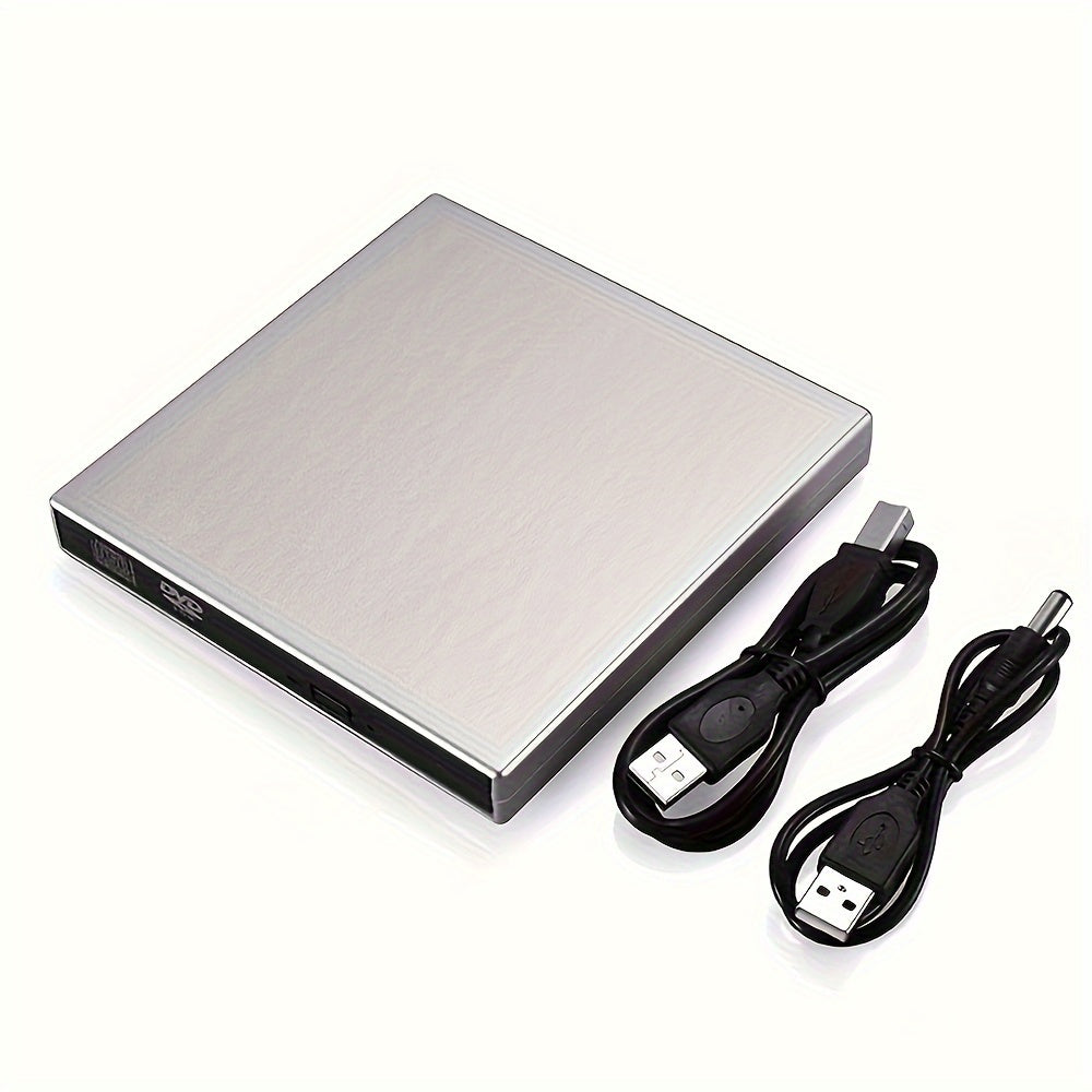 External CD DVD Drive for Laptop – Portable Slim USB 2.0 CD/DVD Burner Player, Compatible with Windows, Linux, and Mac OS