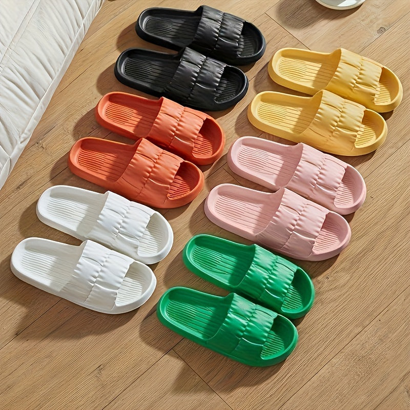 Soft Sole Slides - Vibrant Colors, Ultra-Lightweight, Cushioned, Slip-Resistant | Flat and Stable Design for Home, Bathroom, Beach, Poolside, Casual and Leisure Activities