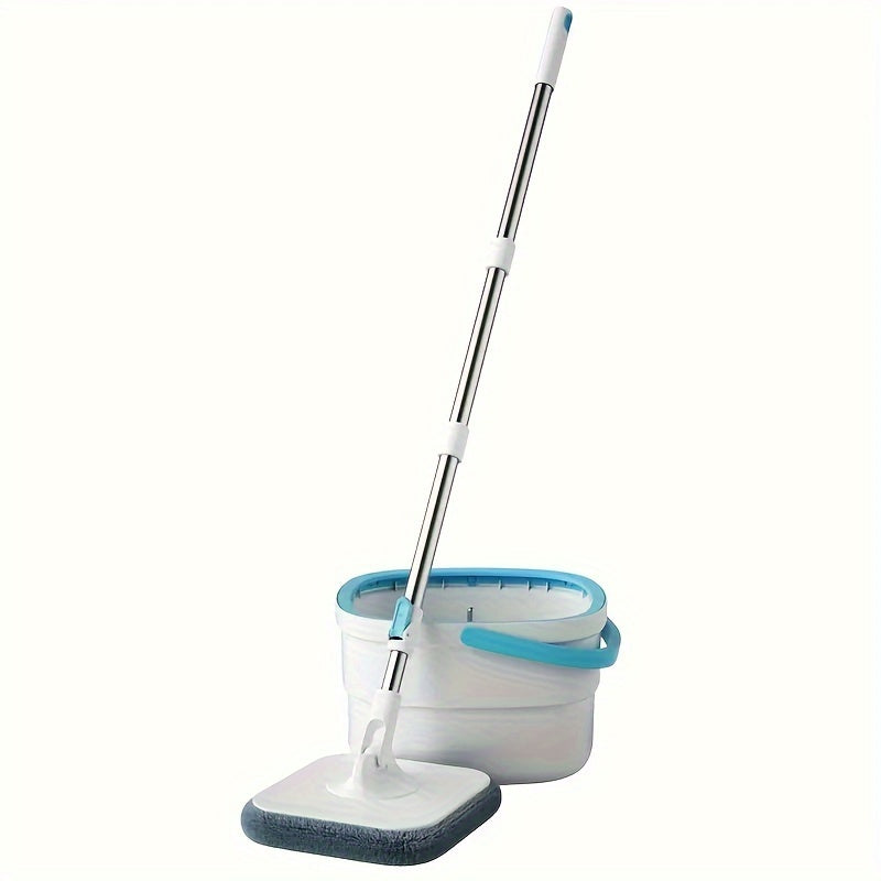 Household Spin Mop and Bucket Set with 4 Mop Cloths – Rotating, Hands-Free Wash Mop for Dry and Wet Use – Ideal for Home, Kitchen, Bathroom Cleaning Supplies