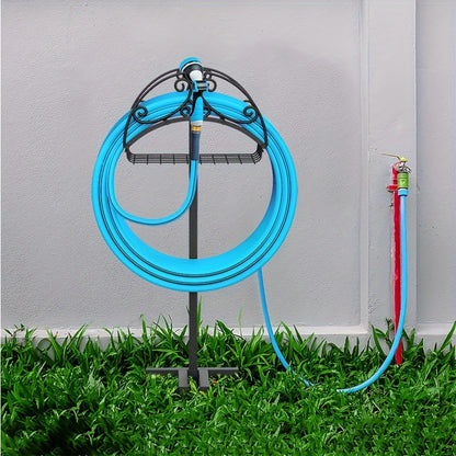 Garden Hose Holder Freestanding – Upgraded Heavy Duty Detachable Hose Stand for Outdoor Lawn Use