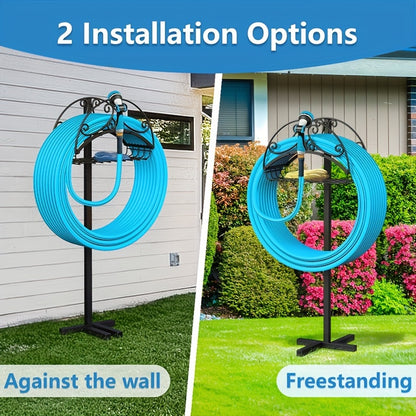 Garden Hose Holder Freestanding – Upgraded Heavy Duty Detachable Hose Stand for Outdoor Lawn Use