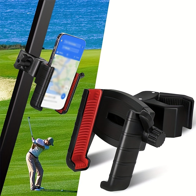 360° Universal Golf Cart Phone Holder - Free Rotation, Suitable for Electric Bikes, Motorcycles & Square Poles, Durable ABS Material - Enhance Your Golf Journey