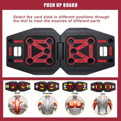 9 In 1 Push Up Board Set with 17 Fitness Accessories – Portable Home Gym Equipment for Strength Training – Includes Resistance Bands and Pilates Bar for Abs, Shoulders, Back, and Butt