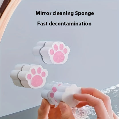 Mirror Cleaning Wipes - Streak Free Sponge for Bathroom Glass and Faucet Descaling, Magic Stain Removal Tool