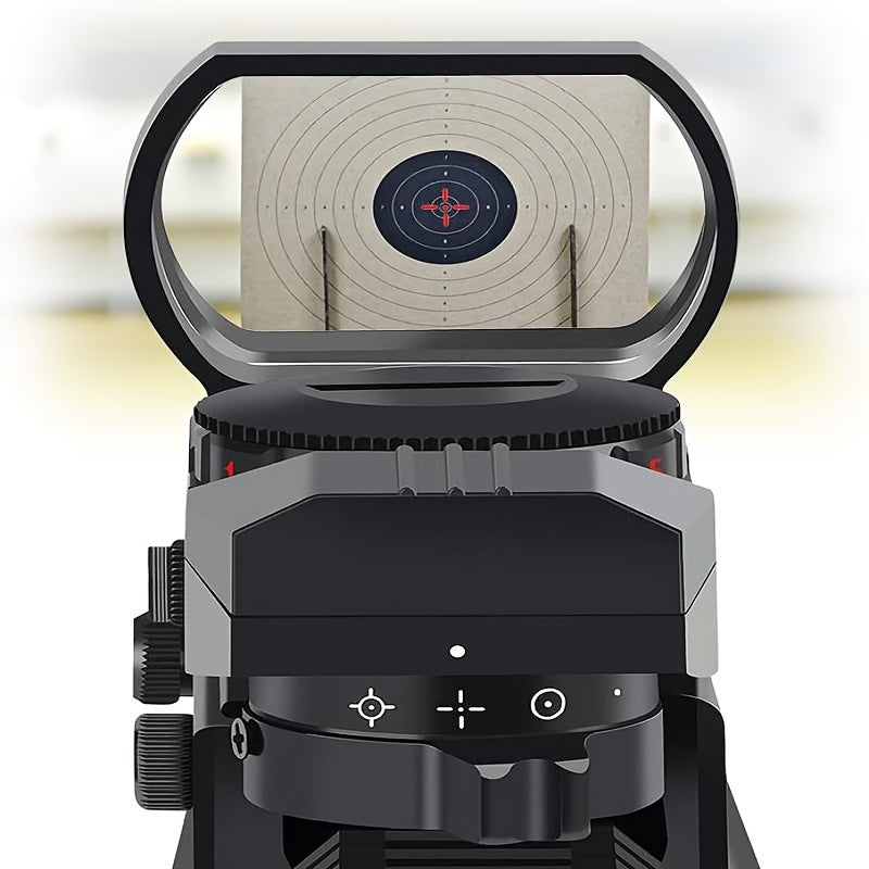 4 Style Adjustable Reflex Sight - Dual Color Red/Green Reticle, Parallax-Free, Wide Field of View, Durable for Rifles and Shotguns