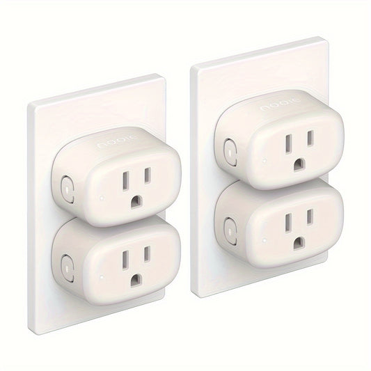 Nooie NSP01 WiFi Smart Plug 4/8/16pcs Set - Voice Control, Timer, Child Safety Lock, Compatible with Alexa & Google Home, 2.4G, 10Amp, Easy Setup, Space-Saving Design