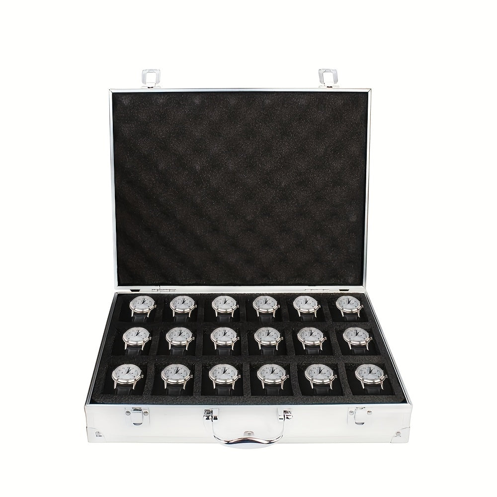 10/18 Slot Aluminum Alloy Watch Storage Box for Men - Portable Collector and Display Case, Ideal Gift Box for Watches