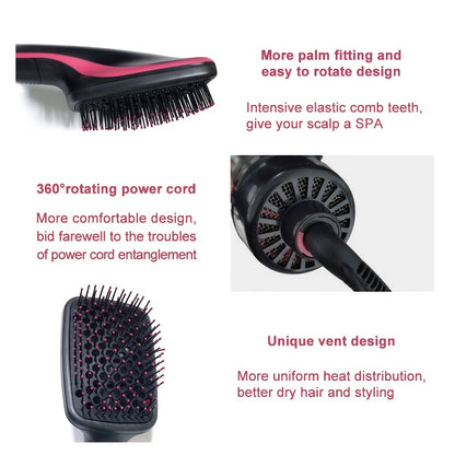 2 in 1 Hair Dryer Brush – Multifunctional Negative Ion Hairdressing Tool, Electric Hair Dryer Comb, Perfect for Women's Gifts and Mother's Day