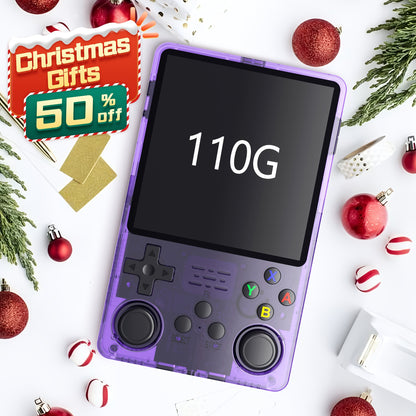 Retro 110GB Handheld Gaming Console - 3.5" HD Screen, Linux, Portable Pocket Video Game Player, TF Card Support, Rechargeable Battery, Perfect Christmas Gift