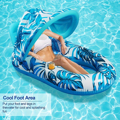 Zero Gravity Pool Chair Lounge – Inflatable Floating Bed, Heavy Duty Recliner for Adults, Pool Floats