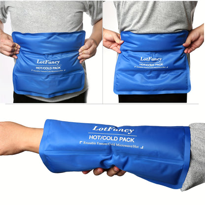 LotFancy Ice Pack for Injuries - Reusable Large Hot & Cold Pack for Therapy - Heating/Cooling Gel Pad for Back, Shoulder, Waist Sprains, Muscle and Joint Pain Relief