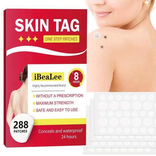 iBeaLee Skin Tag Remover Patches – 288 Patches, Maximum Strength, Conceals and Waterproof – Easy to Use, Suitable for All Skin Types