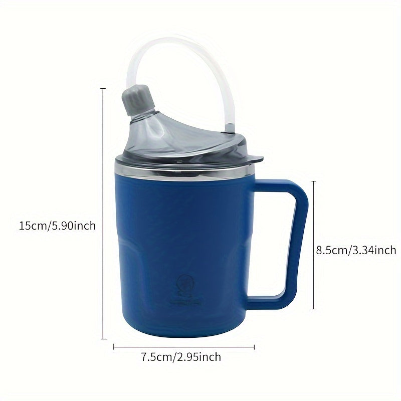 Convalescent Feeding Cup – Leak-Proof Vacuum Insulated Drinking Cup with Straw for Disabled Patients, Ideal for Water, Porridge and Soup