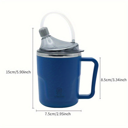 Convalescent Feeding Cup – Leak-Proof Vacuum Insulated Drinking Cup with Straw for Disabled Patients, Ideal for Water, Porridge and Soup