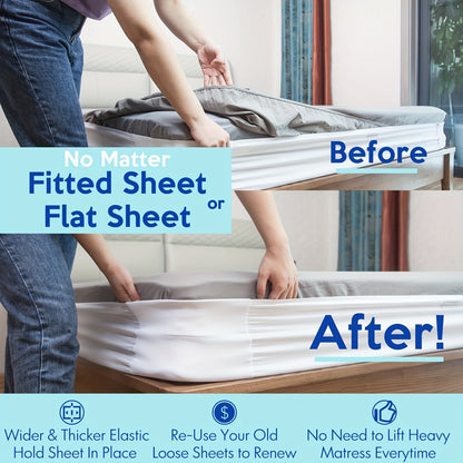 Sheet Holder – Fitted Sheet and Wide Mattress Corner Strap Fastener – Rubber Sheet Straps for a Tight Fit