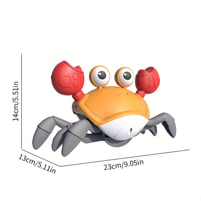 Crawling Crab Baby Toy - Interactive Tummy Time Toy with Lights and Music, Electric Induction Dancing Toy for Toddlers Boys and Girls