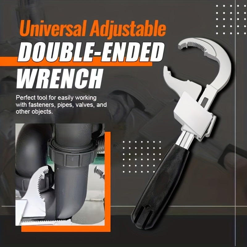 Universal Adjustable Wrench - Ideal Plumbing Tool for Faucet and Sink Repairs